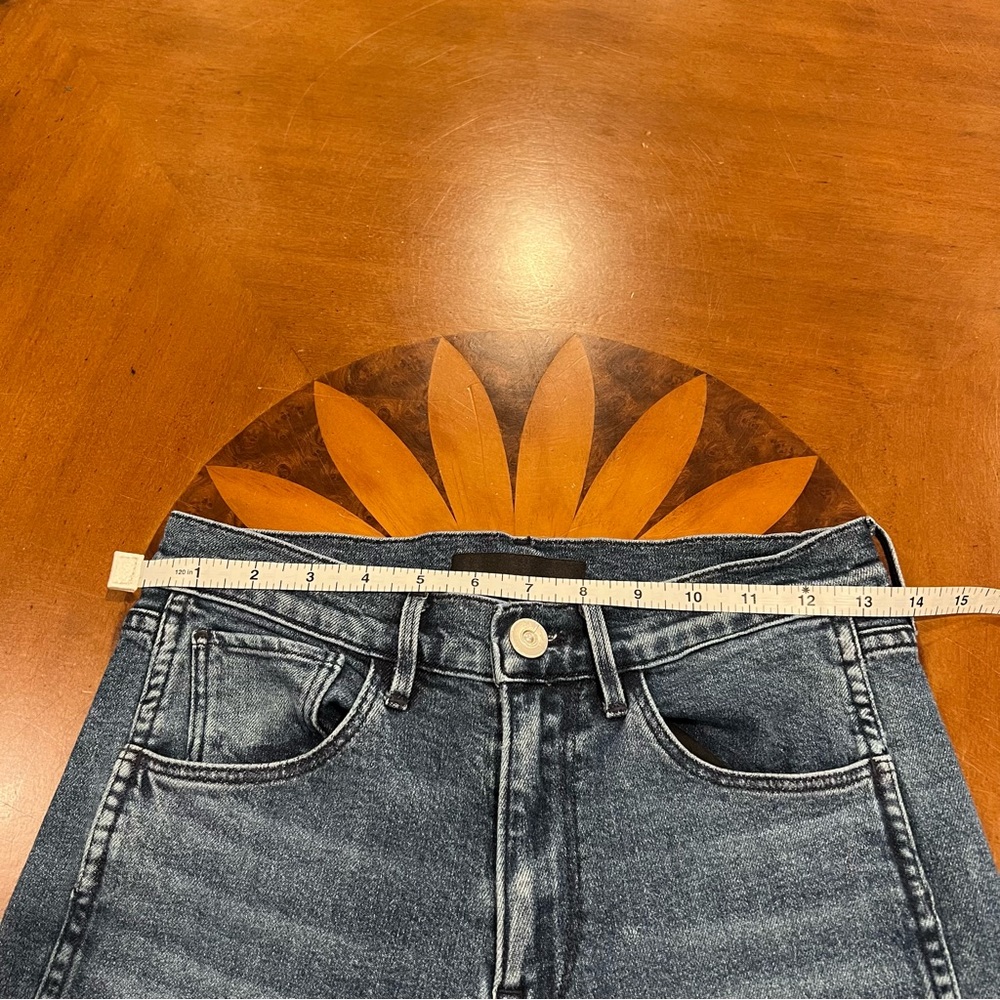 3x1 Celie Straight High-Rise Cropped Jeans 26 Anthropologie Slim Denim Tapered - Picture 13 of 16